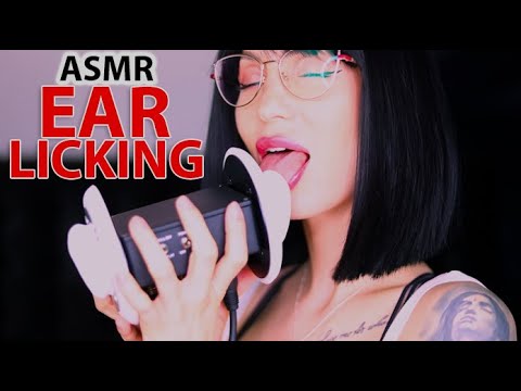 ASMR EAR LICKING - intense wet mouth sounds breathing close up nibbling 3Dio binaural