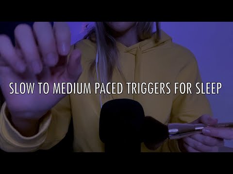 ASMR | SLOW to MEDIUM paced triggers with POSITIVE AFFIRMATION, MOUTH SOUNDS and MIC BRUSHING ❤️
