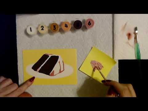 ASMR | Paint by Number Postcard (Piece of Cake) (Whisper)