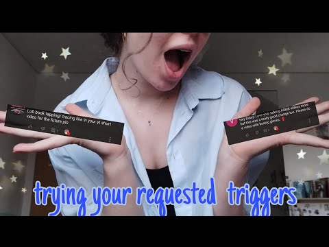 LOFI ASMR 💙 Trying Your Requested Triggers / ramble / normal talking voice