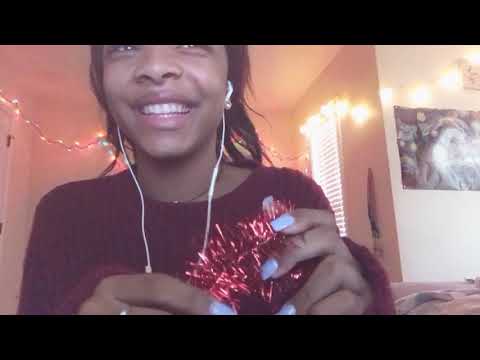 Playing with Christmas decorations | tapping & scratching / soft whispers in your ear ♥️