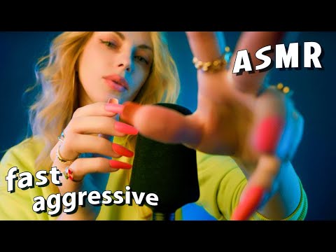 ASMR Fast Aggressive Mouth Sounds, UpClose Nail Scratching, Hand Movements, Triggers and More ASMR