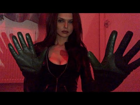 ASMR ~ Hand movements & Leather Gloves sounds | No talking