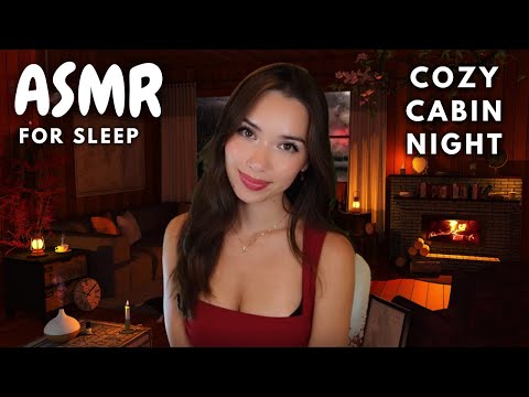 ASMR for Sleep ♡ Cozy Cabin Night