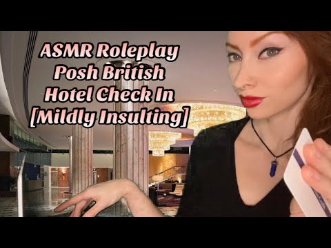 ASMR Roleplay Posh London Hotel Check In | Sassy British Accent Whispers | Typing Sounds