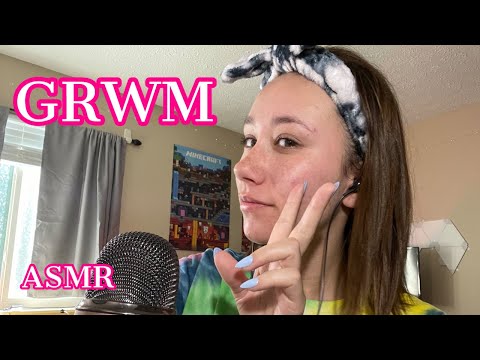 ASMR | scuffed GRWM (lots of whispers/rambling) ❤️