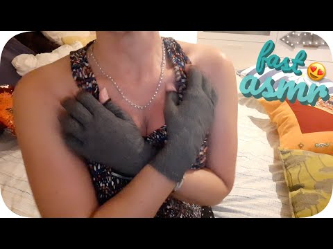 ASMR 👉fast aggressive shirt & skin scratching with gloves