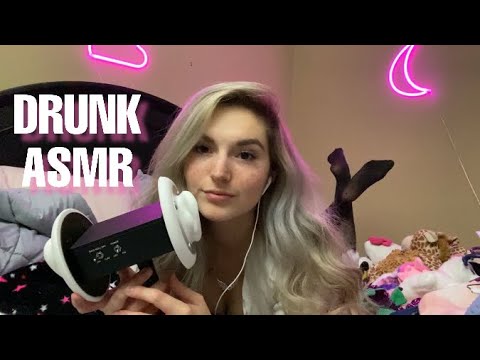 [ASMR] Drunken Ear Tapping & Whisper Ramble