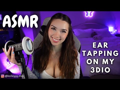 ASMR ♡ Ear Tapping on my 3DiO (Alternating - Random - Rhythmic - Fast & Aggressive)
