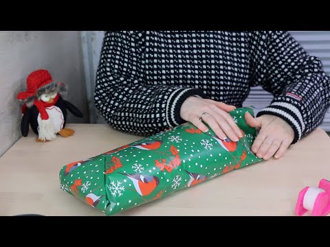 ASMR Wrapping Christmas Gifts | Paper Crinkle Sounds, Scissor Cutting (No Talking)