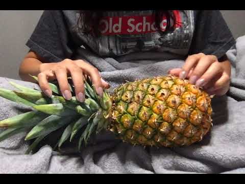 ASMR Fast Tapping on Pineapple + Scratching