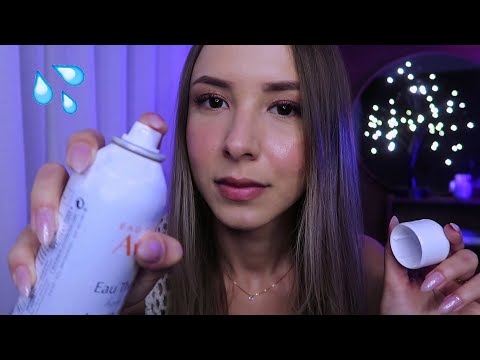 ASMR - HIGIENIZANDO SEU ROSTO PARA DORMIR PROFUNDAMENTE 💦