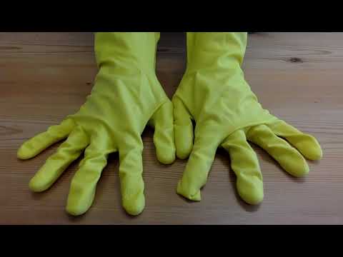 ASMR Mummy Gives a Virtual Massage Using Yellow Rubber Dishwashing Gloves