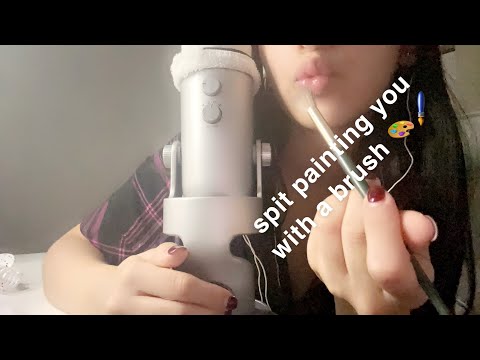asmr spit painting you with a brush 🎨🖌️