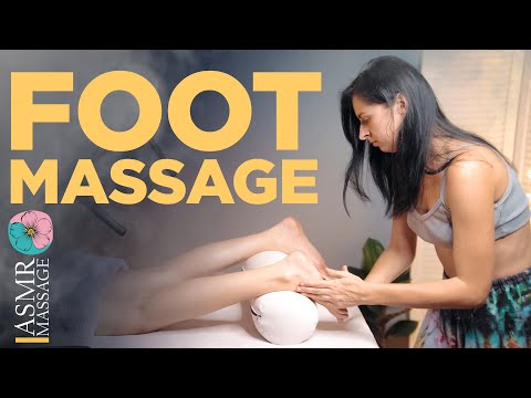 ASMR foot relaxing spa massage woman by Anna