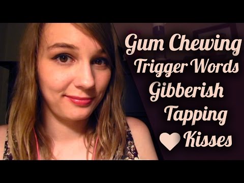 [BINAURAL ASMR] Gum Chewing | Kisses | Trigger Words | Gibberish | Tapping