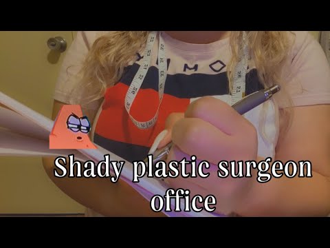 ASMR| Measuring your face 📏- you go to shady plastic surgeon office| Intense gum chewing