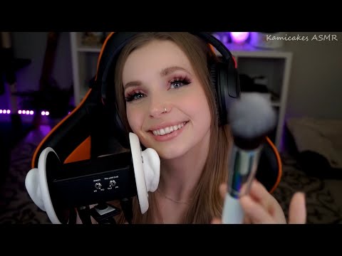 Close up visual ASMR for anxiety & sleep❤️ w/effects, relaxes, sleep, face touching & brushing ❤️