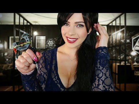 ASMR Giving YOU a Tingly Tattoo 🖤(Real Tattoo Machine)