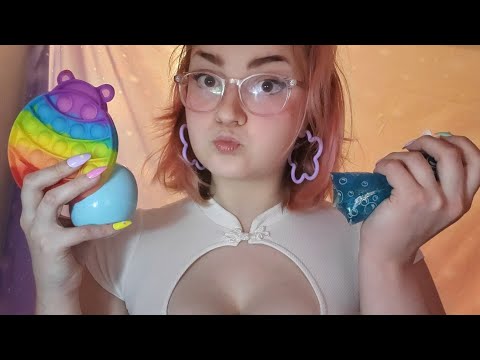ASMR Playing with 3 Different Fidget Toys