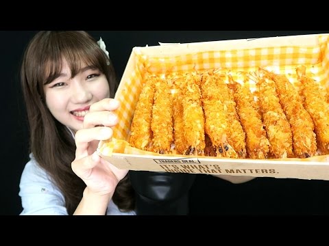 [Eng Sub][한국어 ASMR] 새우튀김 이팅 사운드와 근황 토크 | Fried Shrimp Eating Sound