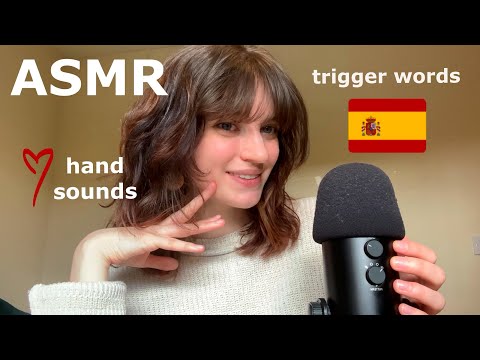ASMR ~ Trying ASMR en Español! (Tingly Trigger Words with Hand Sounds/Movements)