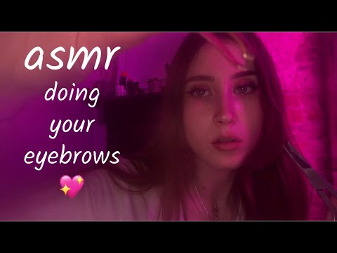 ASMR Close Up Doing Your Eyebrows Badly (Plucking & Cutting)