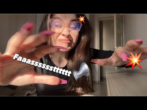 FAST & AGGRESIVE ASMR triggers 💥 ( tapping & scratching ) NNOOTT FOR SENZITIVE EARRR 😡