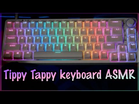 Tippy Tappy Keyboard ASMR - No talking (cozy background ASMR to study/ relax)