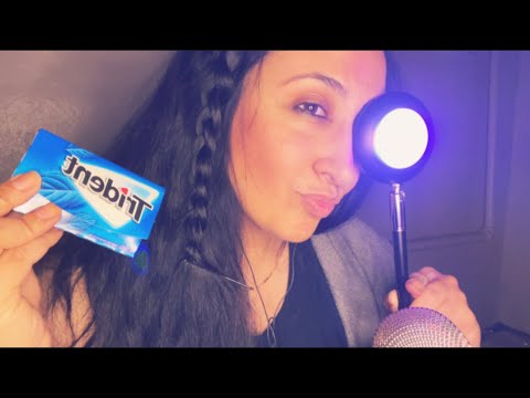Come watch the Sun Set with me 🧡 ASMR Gum Chewing/Soft Whispers/ Unboxing UFO Sunset Lamp/Assembly