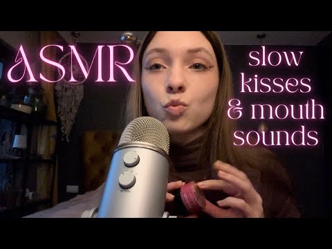 ASMR • slow kisses & mouth sounds 💋 & hand movements ✨