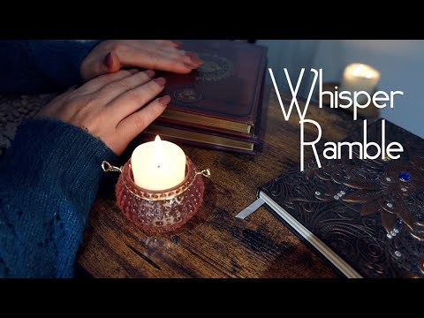 Old Style ASMR Whisper w/ Ramble, Books, Candles & Fabric