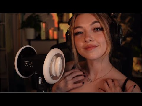 ASMR Body Sounds [collar bone tapping, skin scratches, teeth tapping, hair, nails, and heart beat]