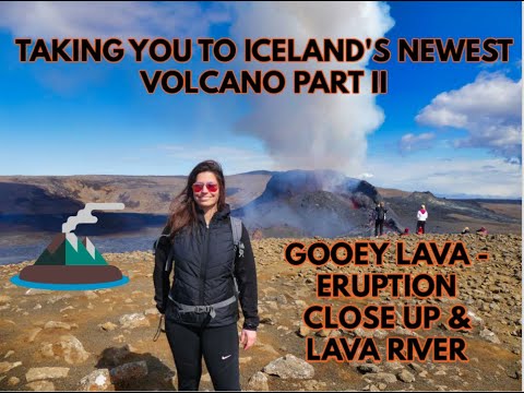 🌋KINDA ASMR: Back To Iceland's Newest Volcano - Lava River, Close Up, Very Satisfying Gooey Lava🌋