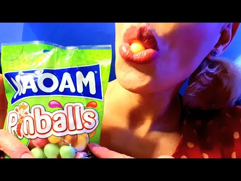 ASMR Eating Sweets 🍬 Candy Kisses, Lipgloss Aplication Drinking Pop & Gentle Tapping Sounds