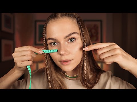 ASMR Measuring Your Eyes For Perfect Fit Custom Glasses.  Personal Attention