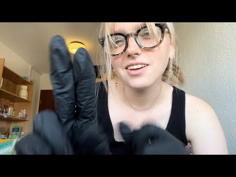 asmr personal attention + touching your face with gloves (uncut asmr) iphone quality