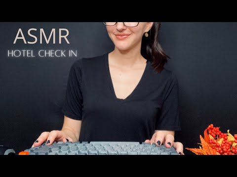 ASMR Relaxing Hotel Check In l Soft Spoken, Personal Attention, Typing