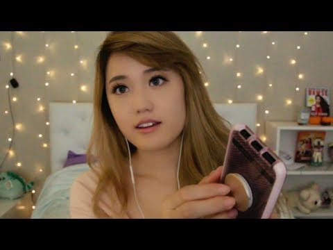 My First ASMR Video!! Tapping, Scratching, Whispers ♡