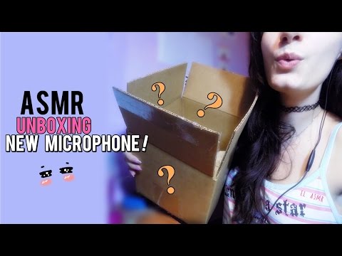ASMR~ Unboxing NEW MICROPHONE! ♡ (Intense whispering, paper and Crinckle sounds) ITA
