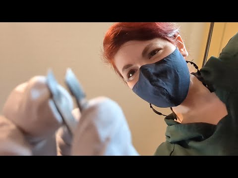 ASMR - Ear Surgery Role Play - Cleaning, Sewing, Tweezing - Soft Spoken