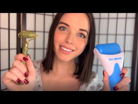 ASMR Calming Massage & Face Spa 🌙 |  Ice, Jade Roller, Face Touching, Layered Sounds