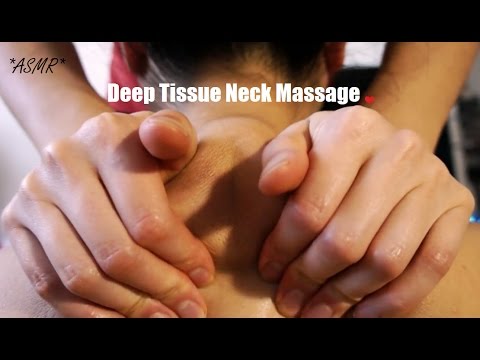ASMR NECK MASSAGE AND STRETCH FOR TENSE MUSCLES + GENTLE UPPER BACK TICKLE SCRATCHING (VISUAL AID)