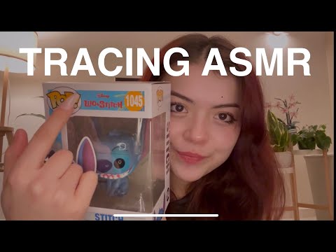 Asmr fast tracing, tapping and whispering 🤍