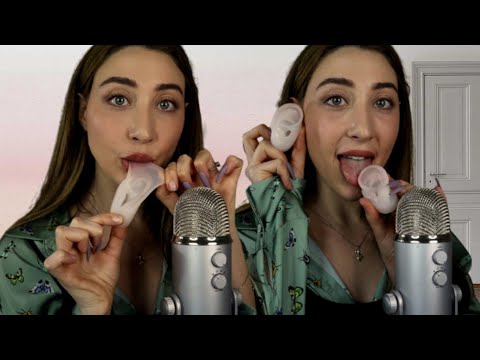 ASMR SILICONE EARS EATING AND MOUTH SOUNDS #asmr