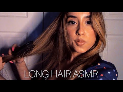 Softest Hair brushing On Long Hair! | Bristles, Tapping Sounds [ASMR Hairplay]