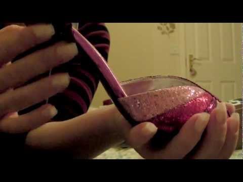 ASMR Shoe Store Roleplay - Scratching - Tapping - Playing with pearls and swarovski -