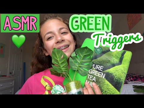 ASMR- Green Triggers 💚 Color Trigger Series