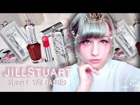 ASMR [イタリア語- 囁き声] BLUSHES/MAKE-UP SHOW & TELL, TAPPING & CRINCKLE  ジル スチュアートのメイクアップ  (タッピング)