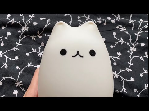ASMR 1 minute squishy cat lamp tapping